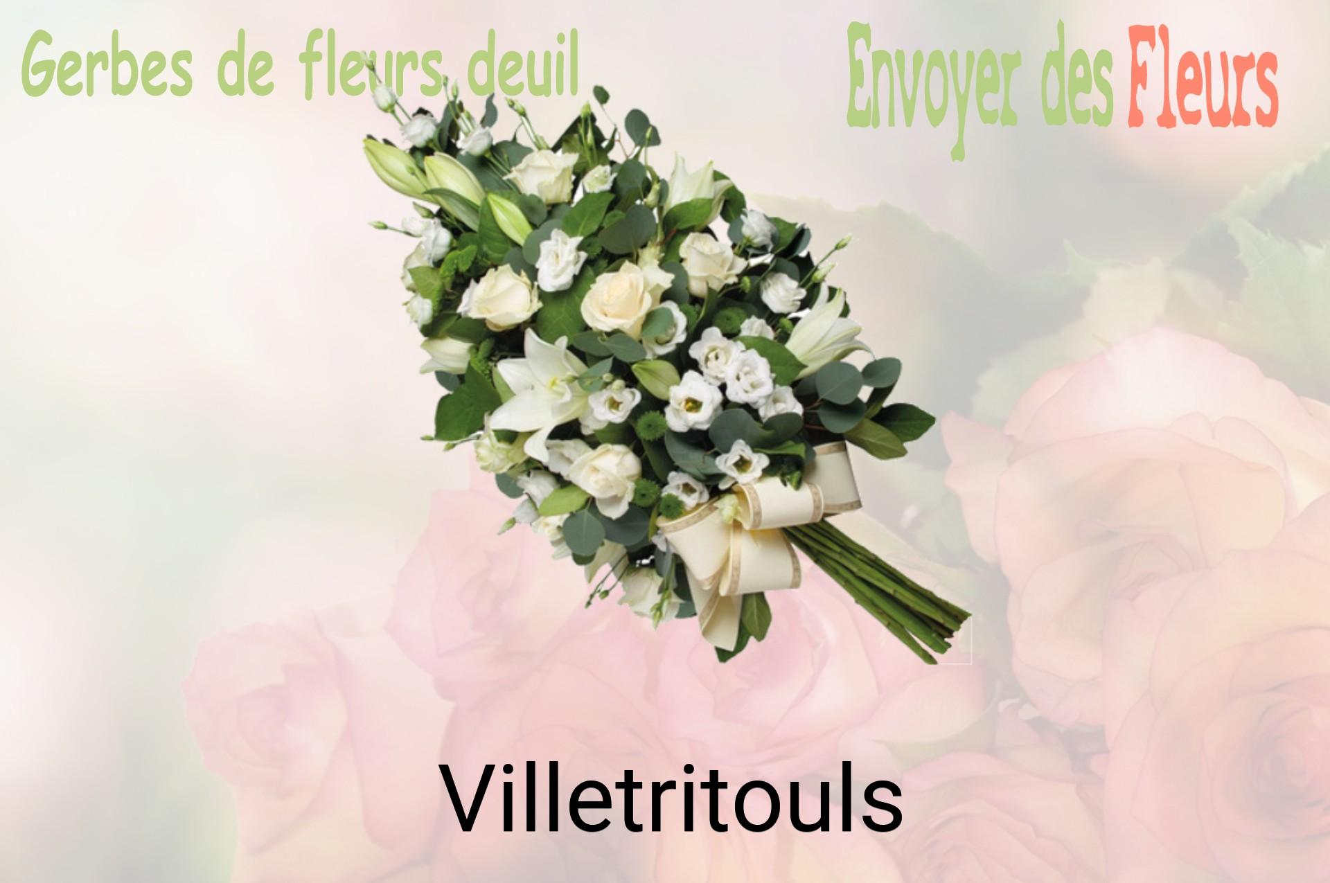 Gerbe de fleurs de deuil livrée à Villetritouls